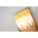 Sawgrass 1 Light 6 inch Gold Bath Light Wall Light in Gold Leaf with Antique